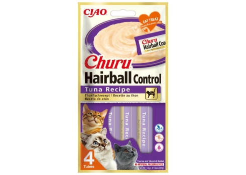 Churu kassimaius Cat Hairball Control Tuna 4x14g