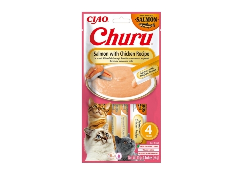 Churu Cat Salmon&Chicken maius kassile 4x14g