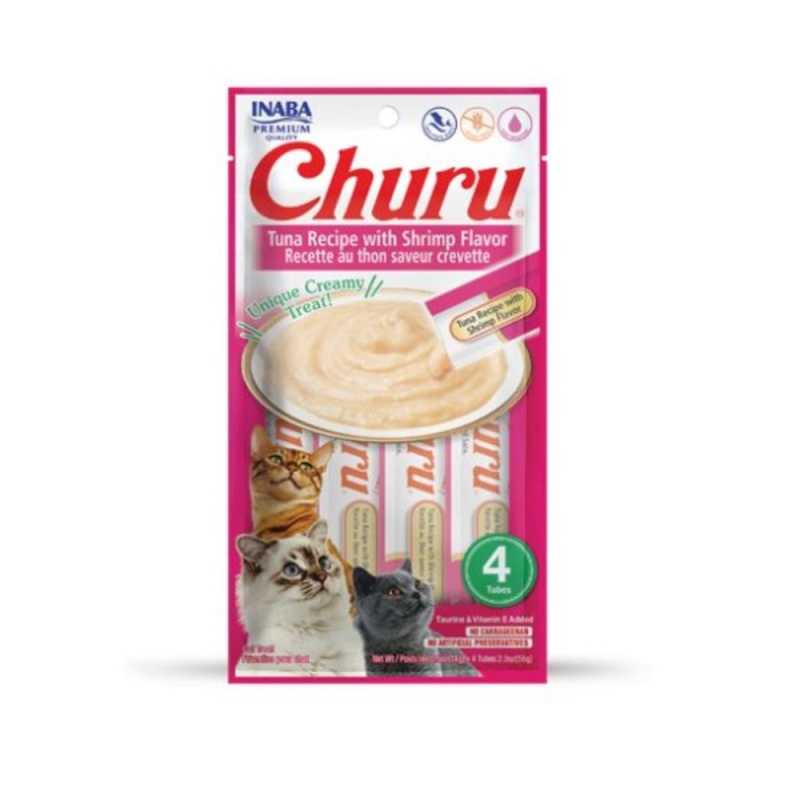 Churu Cat Lux Tuna&Tiger Prawns maius kassile 4x14g