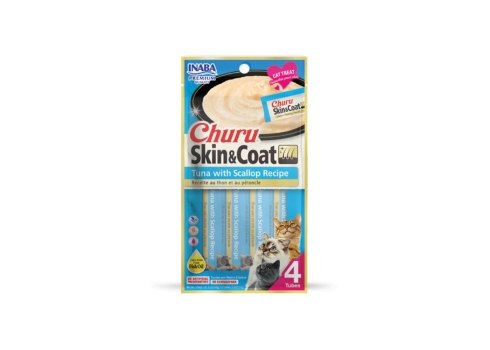 Churu Cat Skin&Coat Tuna&Scallop maius kassile 4x14g