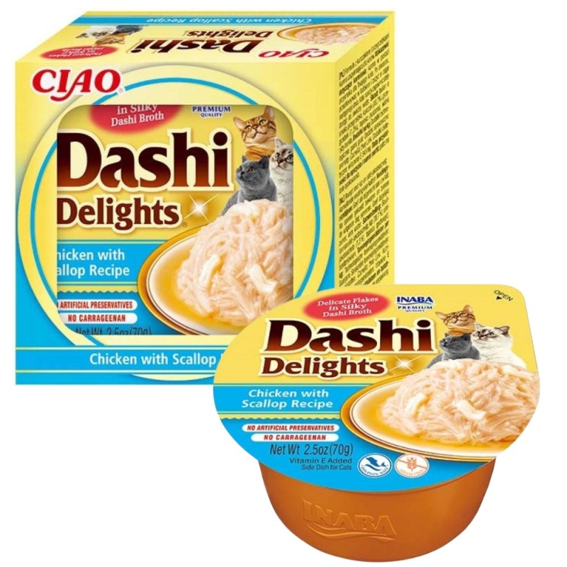 Churu Cat Dashi Delights Chicken&Scallop konserv kassile 70g