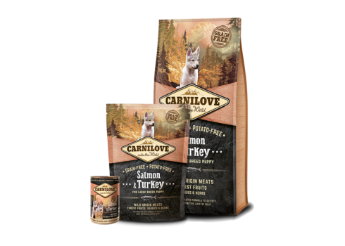 CARNILOVE Salmon & Turkey Large Breed Puppy koeratoit 12kg