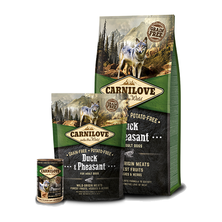 CARNILOVE Duck & Pheasant Adult koeratoit 12kg CARNILOVE Duck & Pheasant Adult koeratoit 12kg