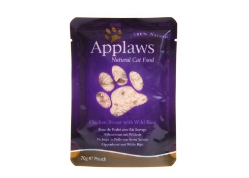 Applaws kana ja metsiku riisiga konserv kassidele 12x70g