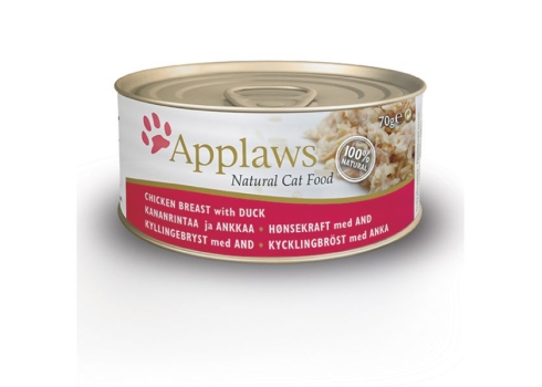 Applaws kana ja pardilihaga konserv kassidele 24x70g