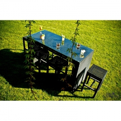 Aiamööbli komplekt Bello Giardino GENIALE tumepruun, 6 tooli + laud