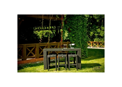 Aiamööbli komplekt Bello Giardino GENIALE tumepruun, 6 tooli + laud