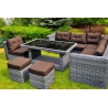 Aiamööbli komplekt Bello Giardino MAESTOSO hall, diivan + laud + jalatoolid