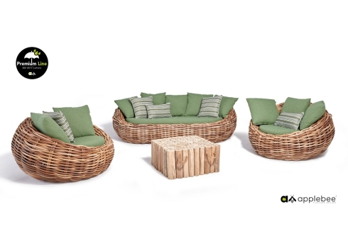 Tugitool Apple Bee COCOON kubu / roheline, 130x130xH76 cm