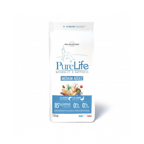Pro-Nutrition teraviljavaba koeratoit Medium Adult Lõhe ja Pardilihaga 12kg Pro-Nutrition teraviljavaba koeratoit Medium Adult Lõhe ja Pardilihaga 12kg