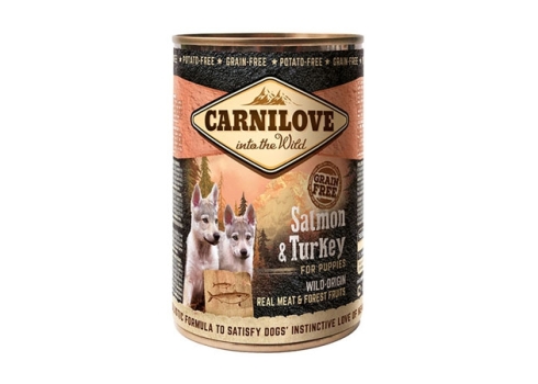 Carnilove koeratoit Wild Meat Salmon & Turkey for Puppies 6x400g