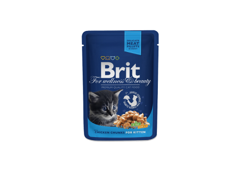 Brit Premium kassikonserv Chicken Chunks Kitten 24x100g