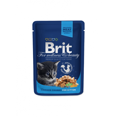 Brit Premium kassikonserv Chicken Chunks Kitten 24x100g