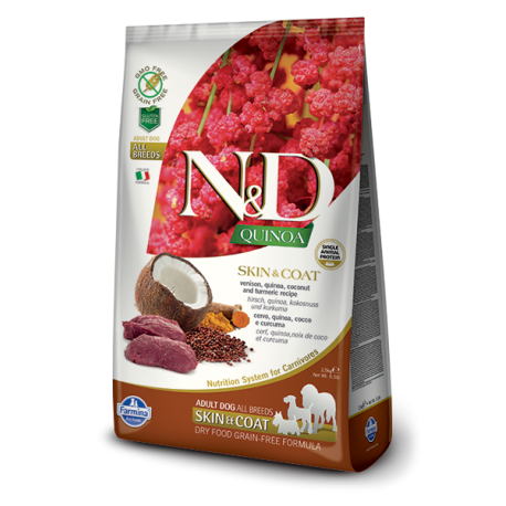 Farmina QUINOA SKIN & COAT Venison Adult koeratoit 7kg Farmina QUINOA SKIN & COAT Venison Adult koeratoit 7kg