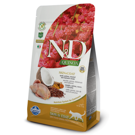 Farmina QUINOA SKIN & COAT Feline kassitoit 1,5kg Farmina QUINOA SKIN & COAT Feline kassitoit 1,5kg