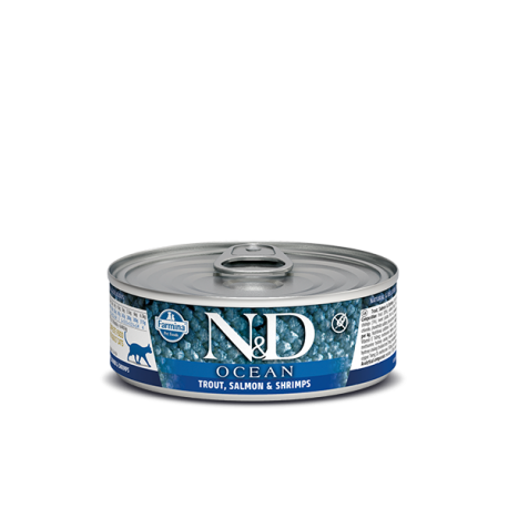 Farmina Trout, Salmon & Shrimp kassikonserv 12x80g Farmina Trout, Salmon & Shrimp kassikonserv 12x80g