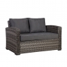 Diivan GENEVA 2-kohaline 129x78xH78cm, tumehall