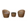 Aiamööbli komplekt Bello Giardino MODICO tumepruun, 2 tooli + laud