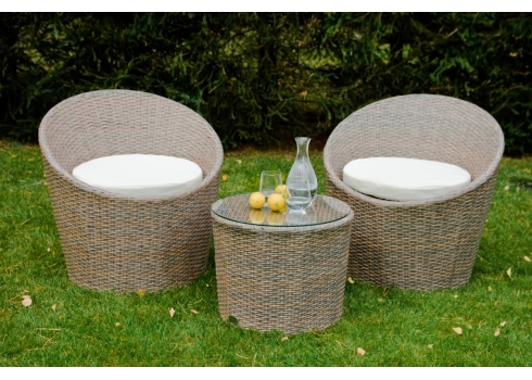 Aiamööbli komplekt Bello Giardino MODICO tumepruun, 2 tooli + laud