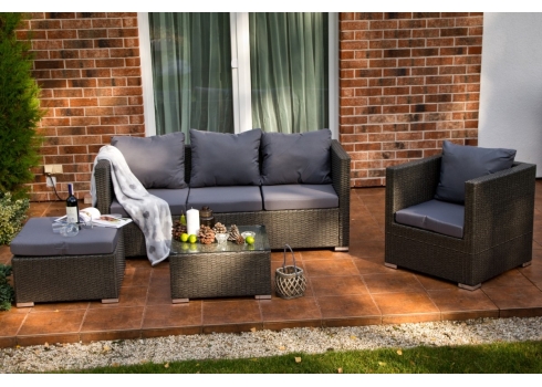 Aiamööbli komplekt Bello Giardino AMARO hall, diivan + laud
