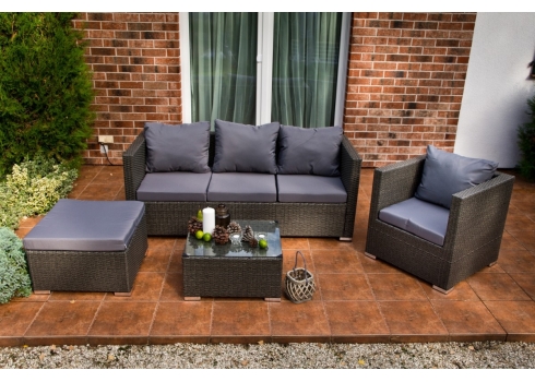 Aiamööbli komplekt Bello Giardino AMARO hall, diivan + laud