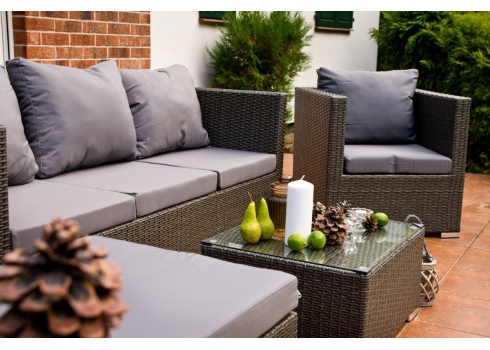Aiamööbli komplekt Bello Giardino AMARO hall, diivan + laud