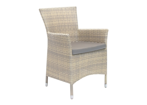 Aiamööbli komplekt WICKER laud ja 4 tooli, beež