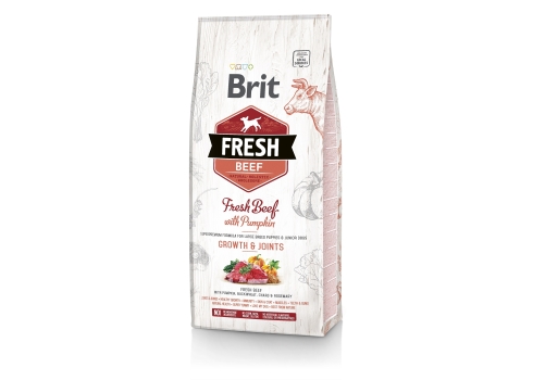 Brit FRESH koeratoit Beef & Pumpkin for Large Breed Puppies 2,5kg