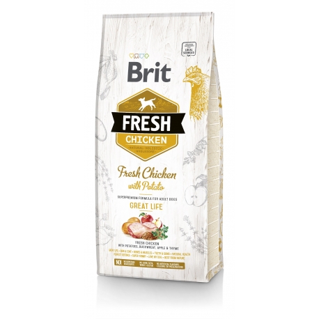 Brit FRESH koeratoit Chicken & Potato for Adult 2,5kg Brit FRESH koeratoit Chicken & Potato for Adult 2,5kg