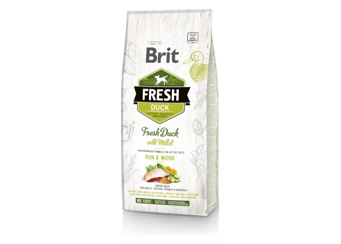 Brit FRESH koeratoit Duck & Millet for Active Run & Work 2,5kg