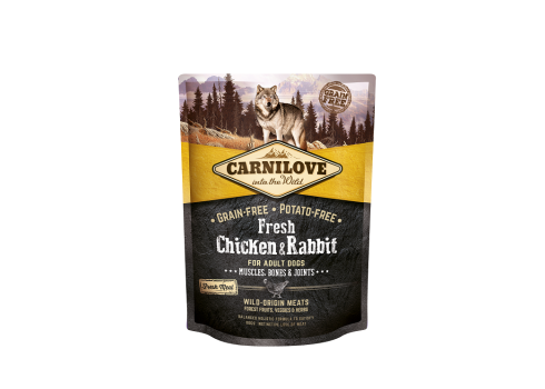 CARNILOVE Fresh Chicken&Rabbit Adult teraviljavaba koeratoit 12KG