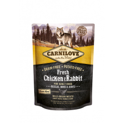 CARNILOVE Fresh Chicken&Rabbit Adult teraviljavaba koeratoit 2x1,5KG