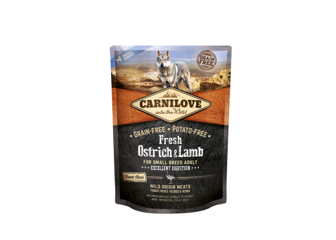 CARNILOVE Fresh Ostrich&Lamb for small breed teraviljavaba koeratoit 6kg