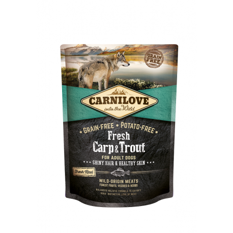 CARNILOVE Fresh Carp&Trout for Adult teraviljavaba koeratoit 2x1,5kg CARNILOVE Fresh Carp&Trout for Adult teraviljavaba koeratoit 2x1,5kg