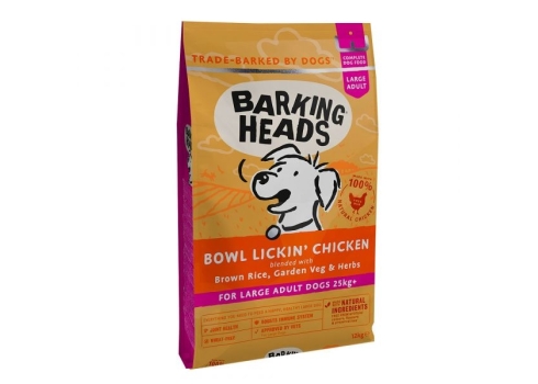 BARKING HEADS KOERA TÄISSÖÖT BOWL LICKIN CHICKEN SUUR TÕUG 12KG
