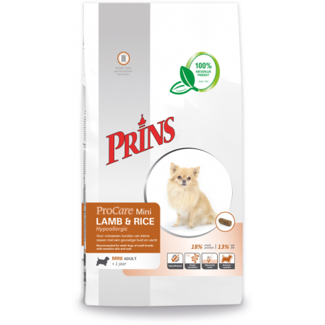 Prins Mini LAMB & RICE Hypoallergic koeratoit 2x3kg Prins Mini LAMB & RICE Hypoallergic koeratoit 2x3kg