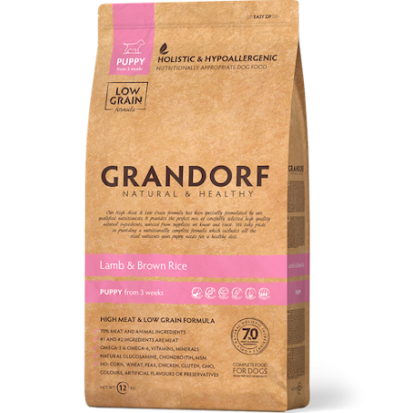 Grandorf Dog - Lammas ja pruun riis 12kg - Puppy koeratoit Grandorf Dog - Lammas ja pruun riis 12kg - Puppy koeratoit