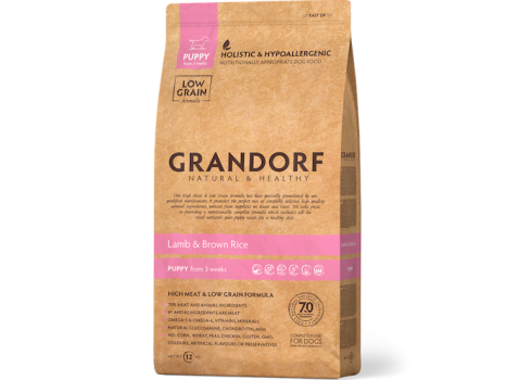 Grandorf Dog - Lammas ja pruun riis 3kg - Puppy koeratoit