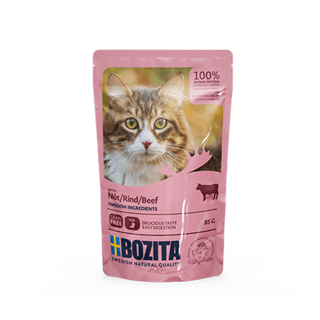 BOZITA VEISELIHA TÜKID KASTMES kassi täissööt 12x85g BOZITA VEISELIHA TÜKID KASTMES kassi täissööt 12x85g