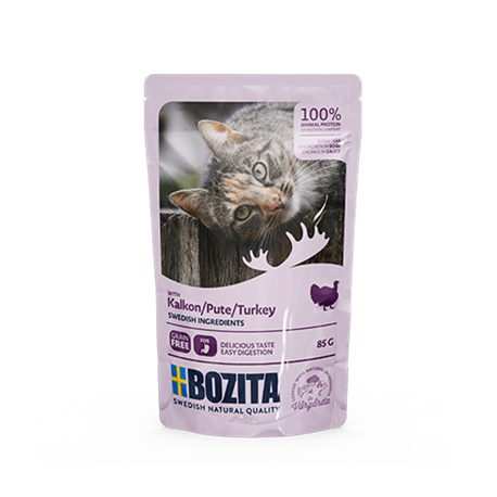 BOZITA KALKUNI TÜKID KASTMES kassi täissööt 12x85g BOZITA KALKUNI TÜKID KASTMES kassi täissööt 12x85g