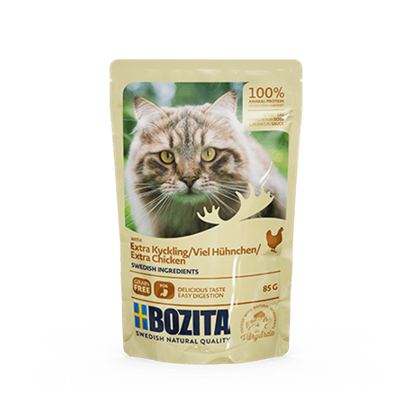 Bozita Extra Chicken in Sauce kassi täissööt 12x85g Bozita Extra Chicken in Sauce kassi täissööt 12x85g