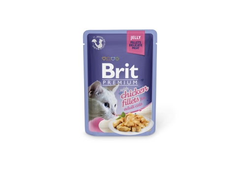 Brit Premium Cat Delicate Fillets in Jelly with Chicken märgtoit kassidele 24x85g