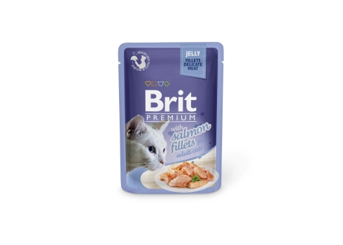 Brit Premium Salmon Fillets in Jelly märgtoit kassidele 24x85g