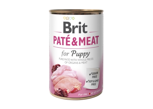Brit Care Chicken & Turkey Pate & Meat for Puppy konserv 6x400g
