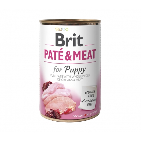 Brit Care Chicken & Turkey Pate & Meat for Puppy konserv 6x400g Brit Care Chicken & Turkey Pate & Meat for Puppy konserv 6x400g