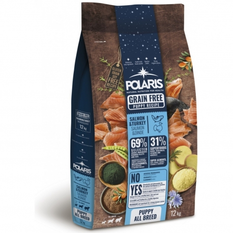 Polaris grainfree puppy salmon&turkey koeratoit 12kg Polaris grainfree puppy salmon&turkey koeratoit 12kg