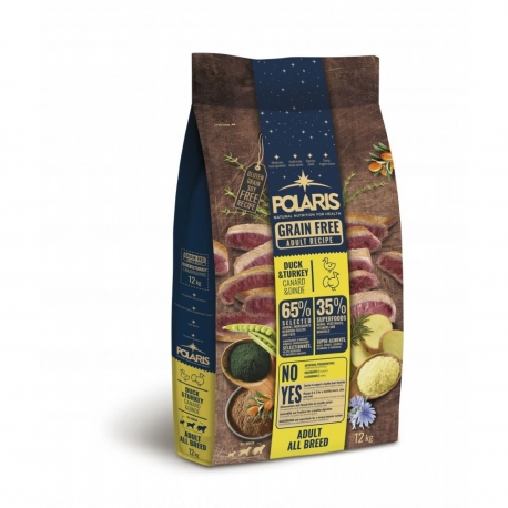 Polaris grainfree adult duck&turkey koeratoit 12kg Polaris grainfree adult duck&turkey koeratoit 12kg