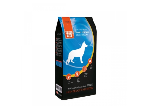 Total Bite koeratoit gluteeni-ja teraviljavaba, värske kanalihaga 10kg