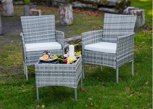 Aiamööbli komplekt Bello Giardino SANO hall, diivan + 2 tooli + laud