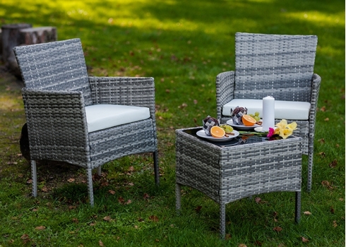 Aiamööbli komplekt Bello Giardino SANO hall, diivan + 2 tooli + laud